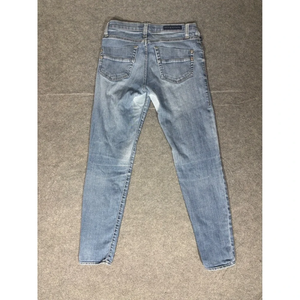 Rock & Republic Kashmiere Skinny Jeans Womens 6 Light Wash Blue Denim‎ R010237